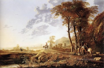  Evening Painting - Evening countryside scenery painter Aelbert Cuyp